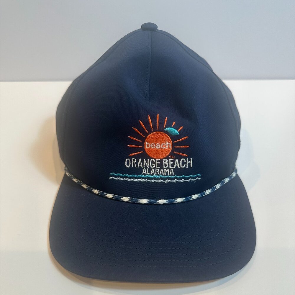 🩷 Legacy Orange Beach Alabama Navy Blue Embroidered Baseball Hat OS